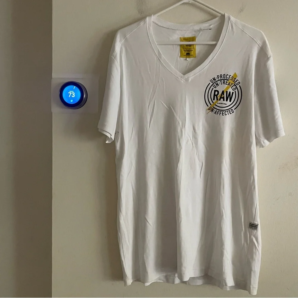 G-Star raw White Short Sleeve Tee vneck size 3X